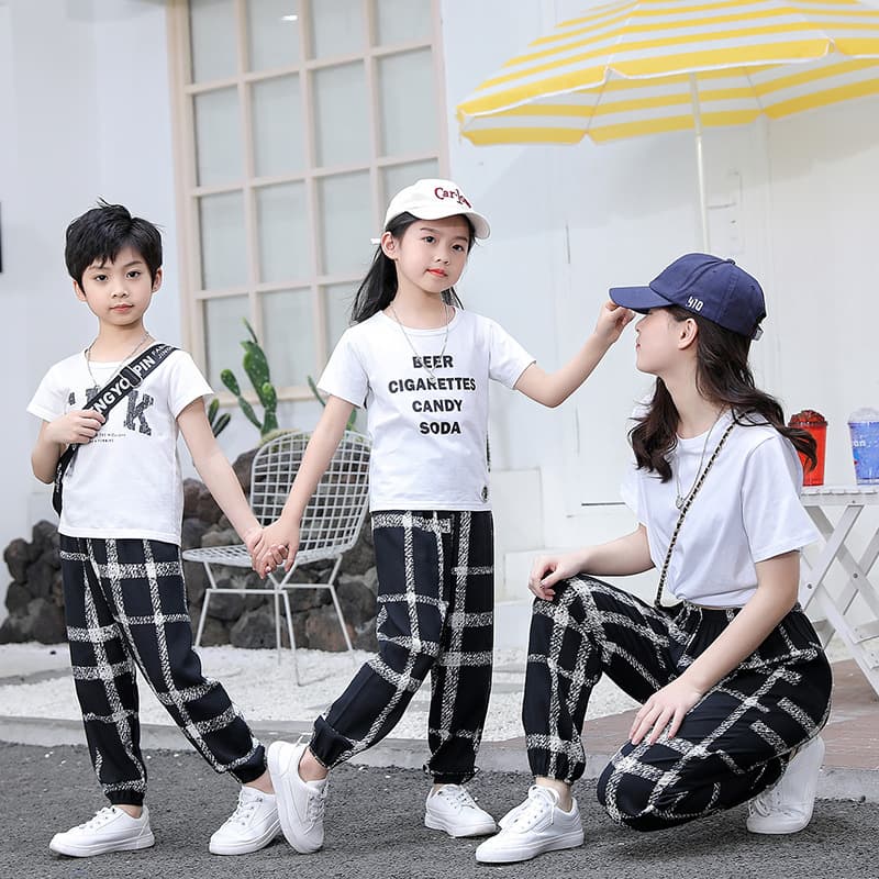 Summer Mosquito-Proof Thin Harem Pants, Kids' Air Conditioning Pants, Sleep Pants, Beach Sun-Protection Pants, Loose Fit Family Matching Set