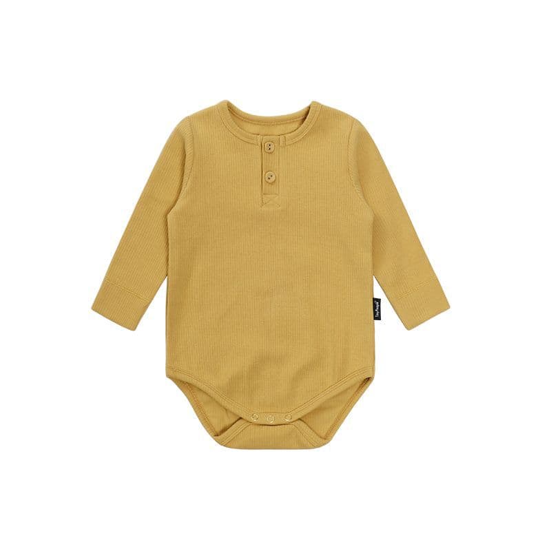 Clearance INS Korean Style Ribbed Baby Bodysuit Early Autumn Unisex Baby Onesie Spring Autumn Inner Wear Long Sleeve Cotton