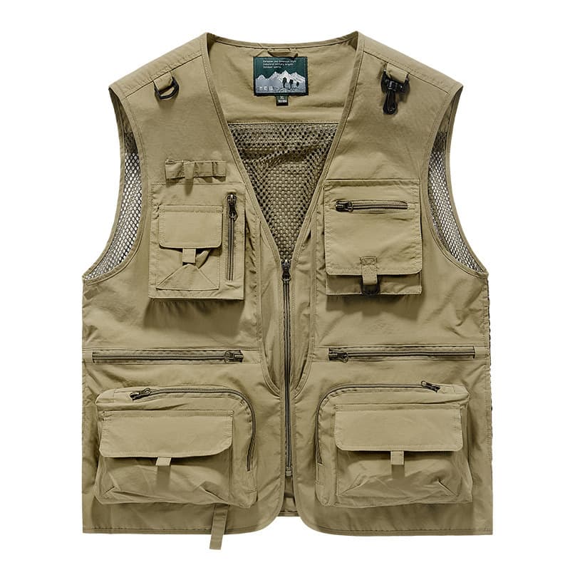 Spring Autumn New Mesh Quick-Dry Vest Men's Casual Outdoor Multi-Pocket Fishing Vest Jacket Summer 8512