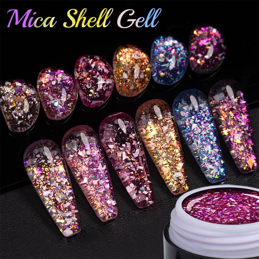 Aurora Phenomenal Shiny Glitter Gel Nail Art Professional Long-lasting Sparkling Manicure Gel Bright Sparkling Nail Polish Gel