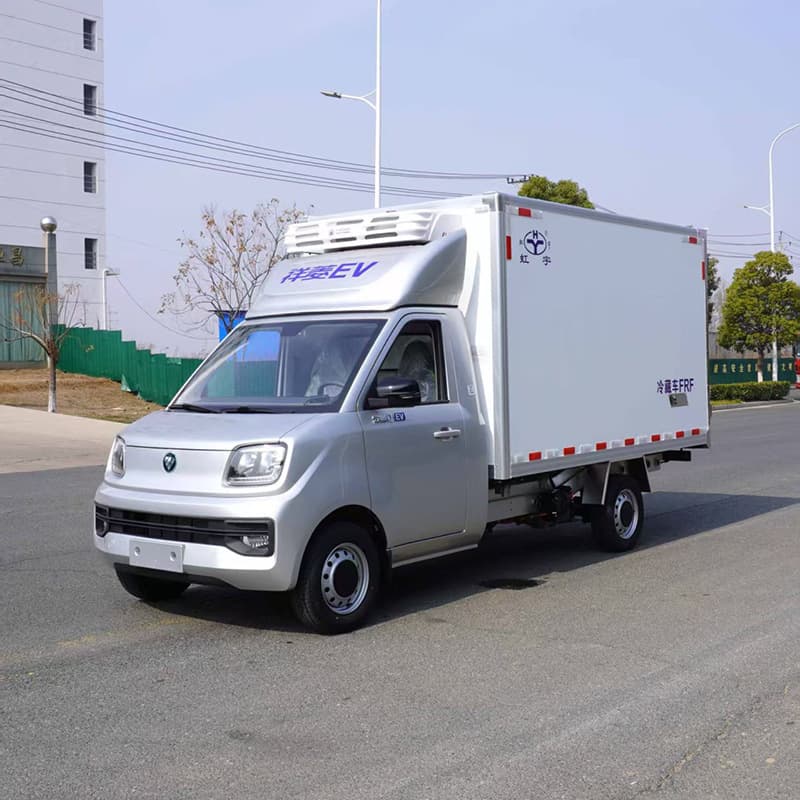 Small Pure Electric Refrigerated Truck Foton Xiangling Q Freezer Van Insulated Van Cold Chain Transport Truck Manufacturer Electric Vehicle