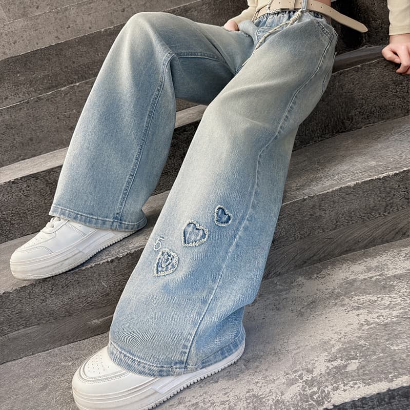Girls' Jeans 2025 Autumn New Arrival, Girls' Pants for Ages 6-15, Middle and Older Children Jeans Wholesale Stock Children's Clothing