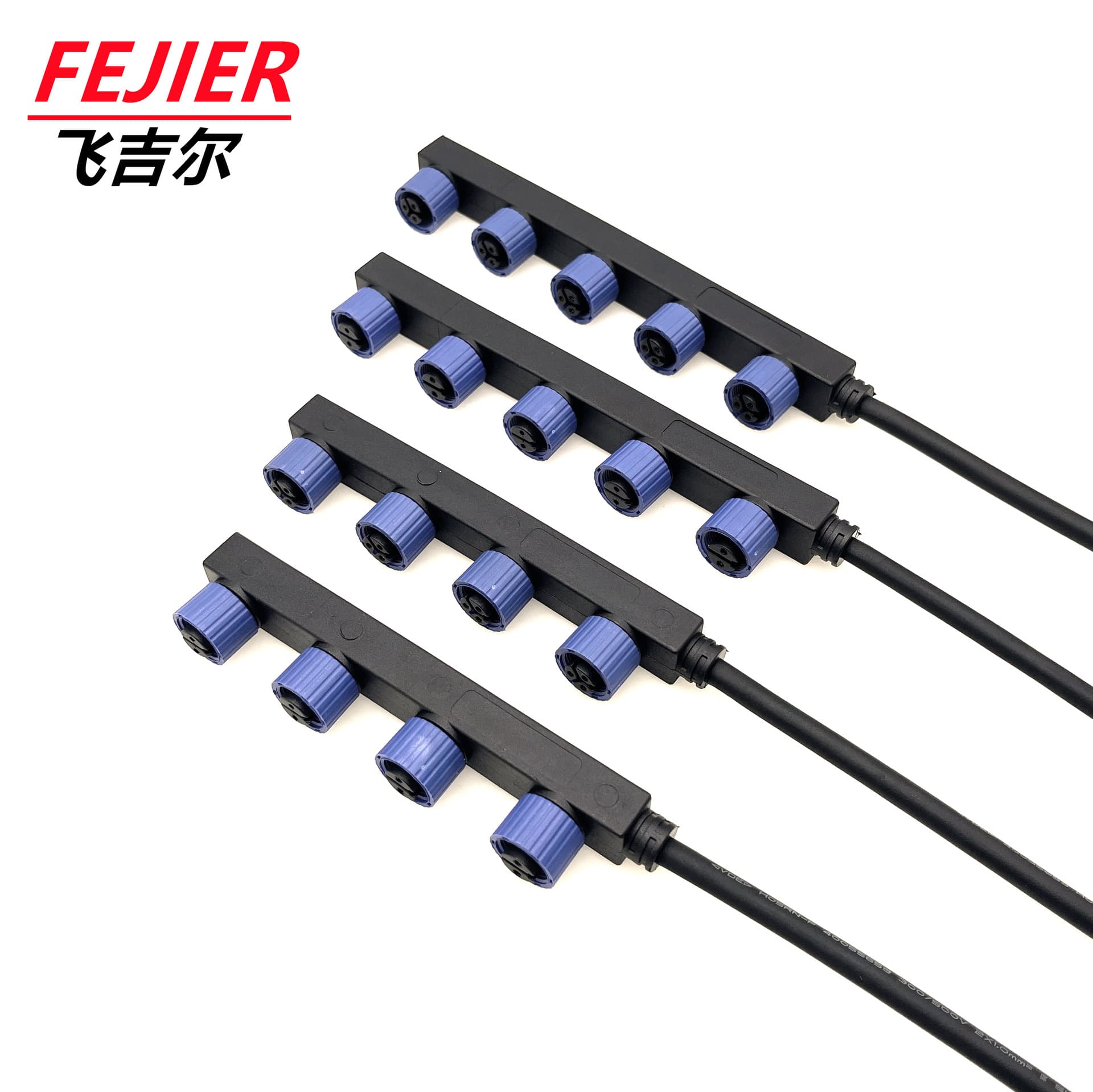 M15 Street Light Module Type F One-to-Two/Three/Four/Five/Six Aviation Plug Waterproof Connection Cable, 2-Core Type F Parallel Connector