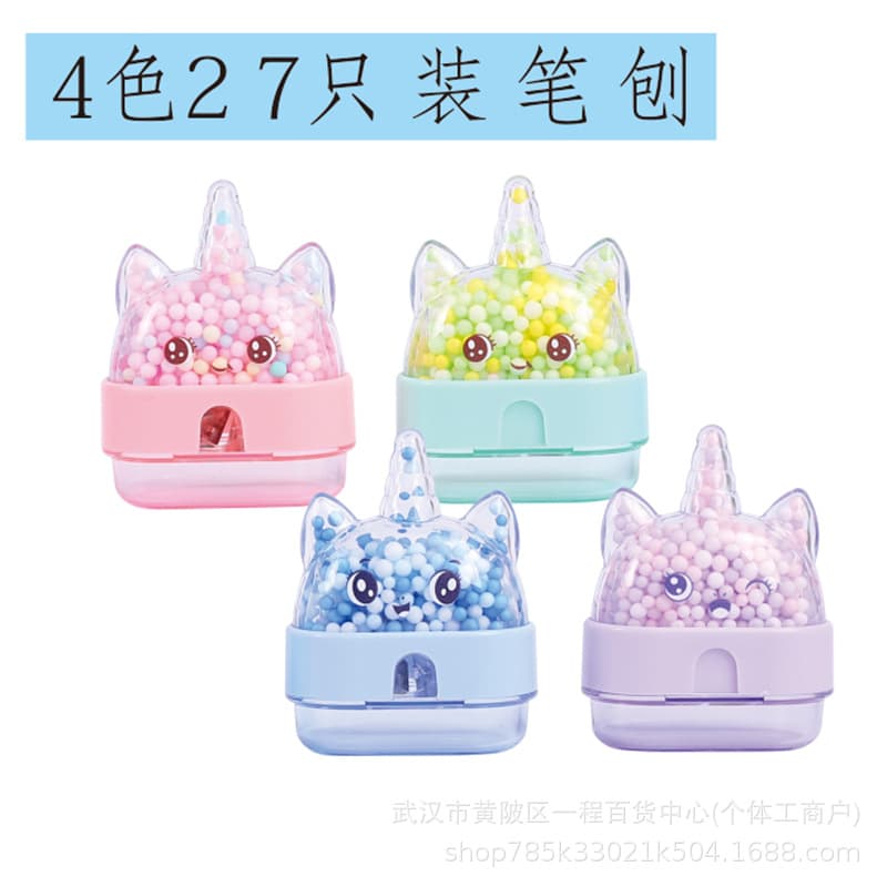 Unicorn Pencil Sharpener Cute Cartoon Foam Shape Decoration Small Pencil Sharpener