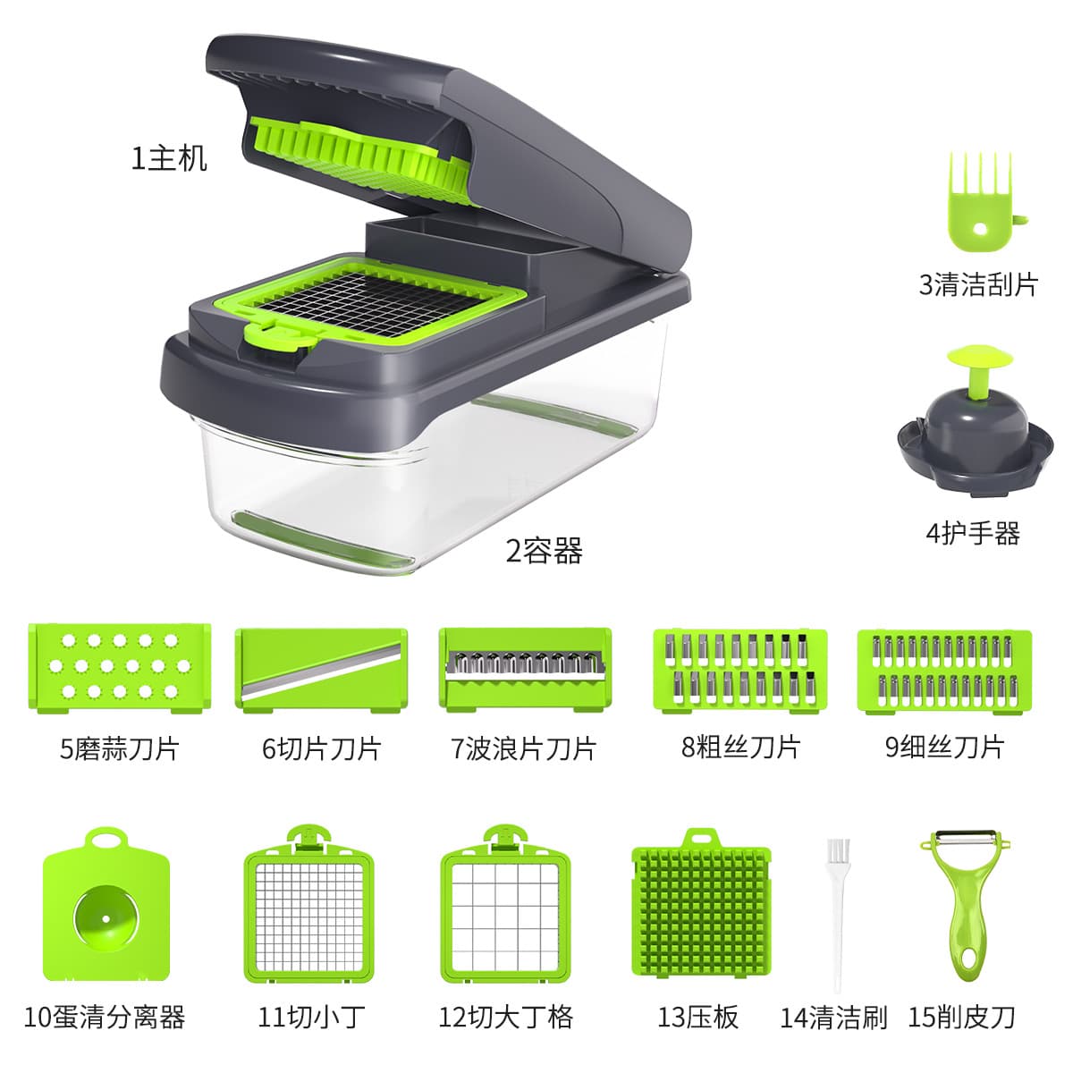 New Multifunctional Vegetable and Fruit Slicer, Shredder, and Dicer for Home Kitchen