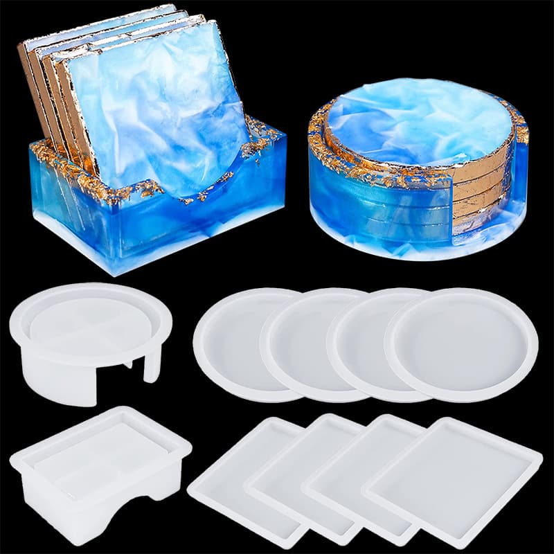 Epoxy Resin DIY Round Coaster Mold, Amazon Square Box Storage Case, Silicone Mold Wholesale