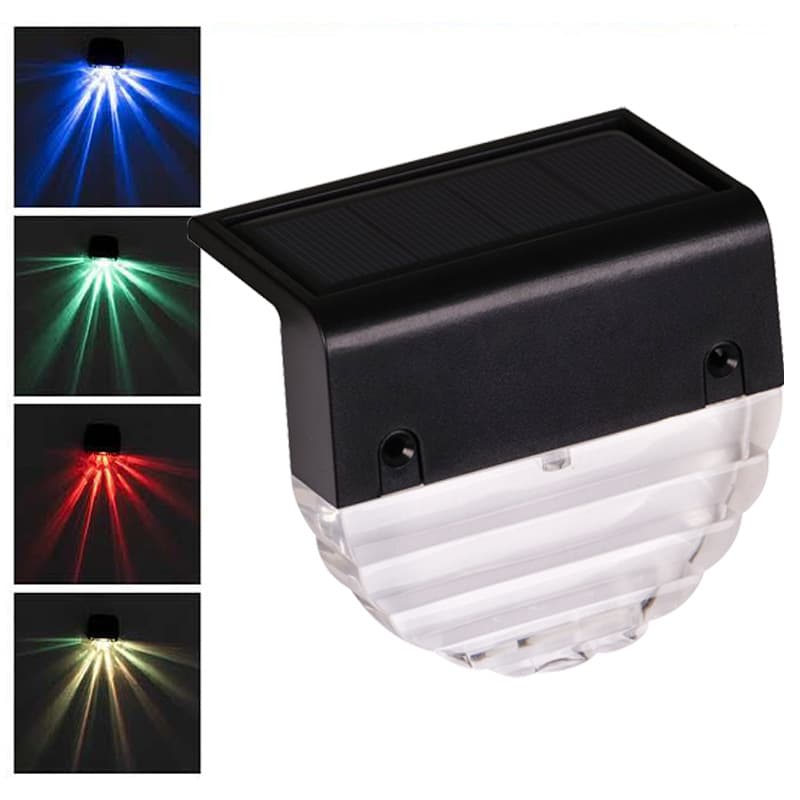 Outdoor Waterproof LED Courtyard Home Outdoor Garden Decoration Colorful Landscape Stair Step Lighting Solar Light