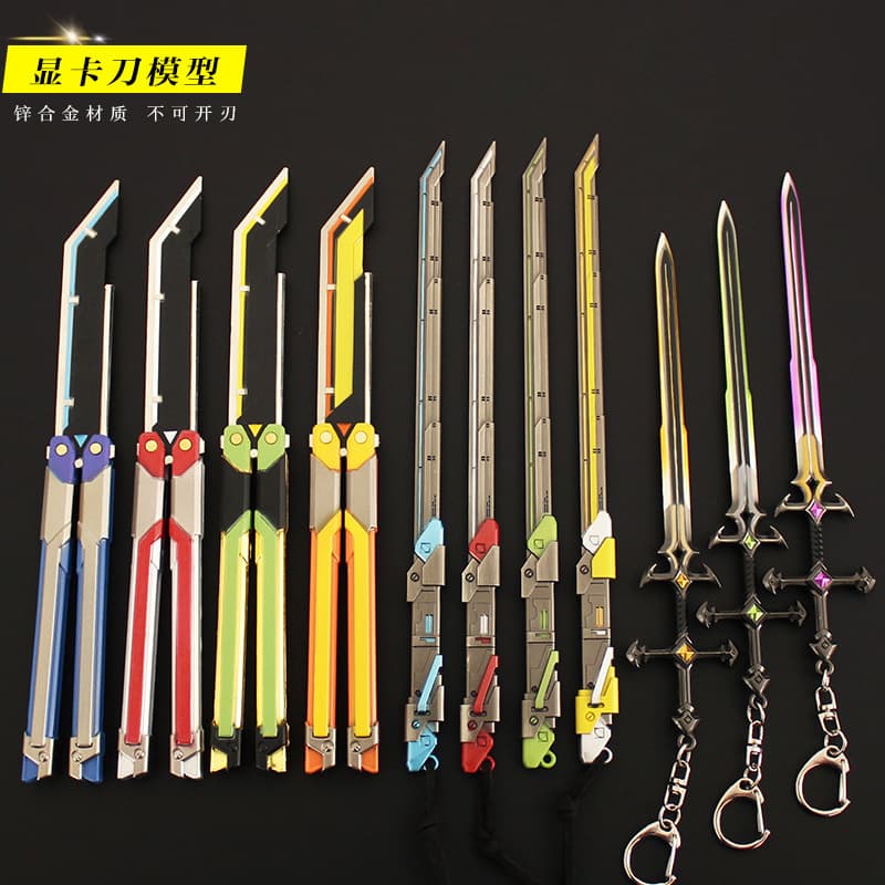 Valorant peripheral graphics card ruined sword RGX 11Z PRO straight knife model fearless contract weapon toy
