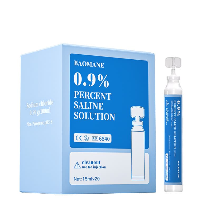English version 0.9% sodium chloride saline 15ml for foreign trade only Nacl Solution one piece drop shipping CE