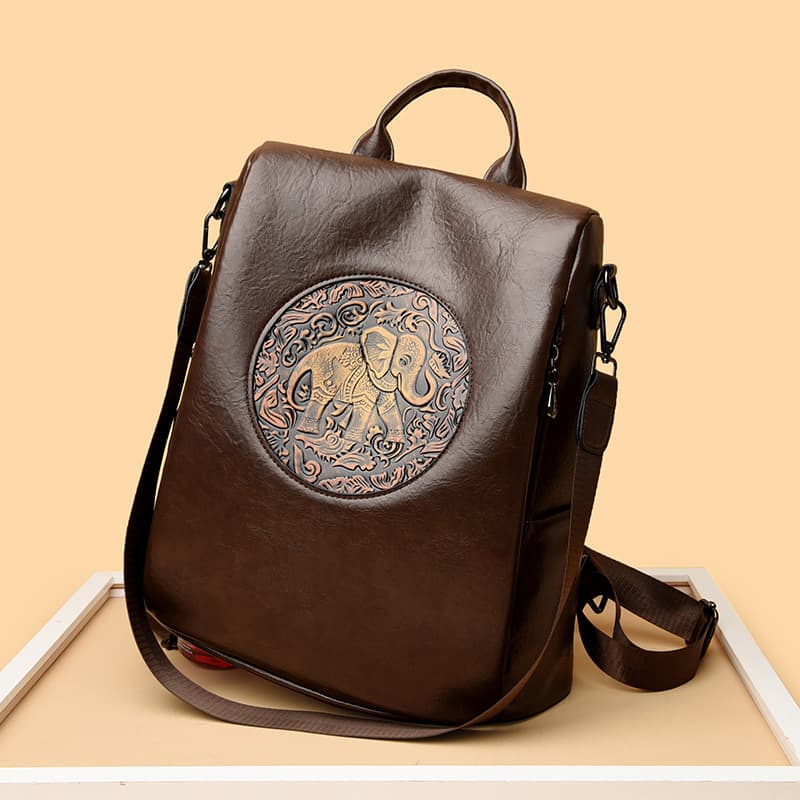 Retro Anti-Theft Backpack for Women 2026 New Versatile Soft Leather Women's Bag Casual Travel Backpack Large Capacity Schoolbag
