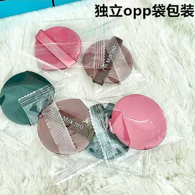 OPP bag ultra-soft makeup sponge, pineapple pie cushion puff, strawberry pie dual-use foundation/BB cream puff.