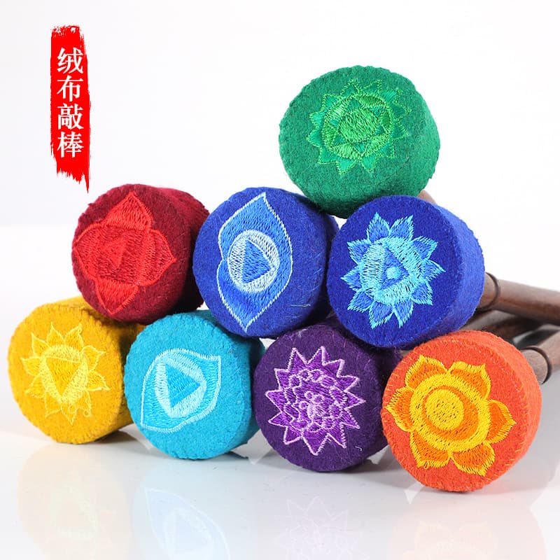 Tibetan Buddhist sound bowl knocking stick wool felt sound bowl hammer Tibetan singing bowl hammer professional sound therapy full moon bowl stick accessories