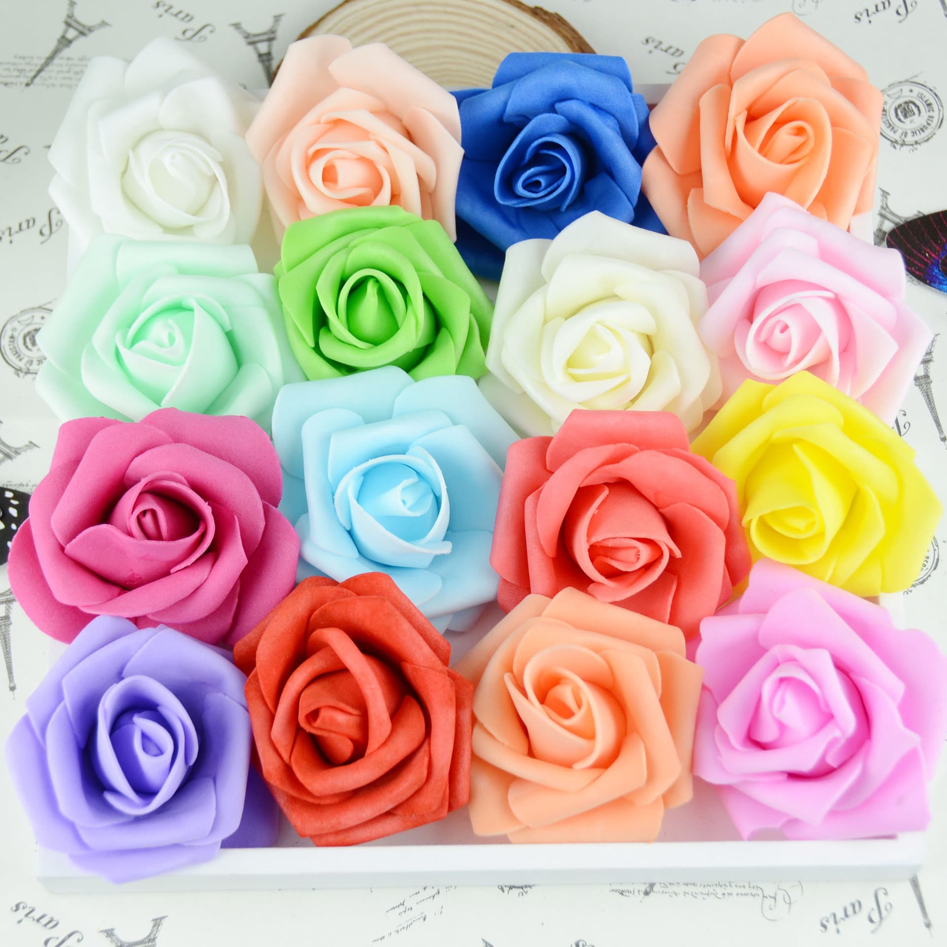 F7cm Artificial PE Rose Head, Qixi Bubble Rose Flowers, Wedding Valentine's Day, Bouquet Packaging
