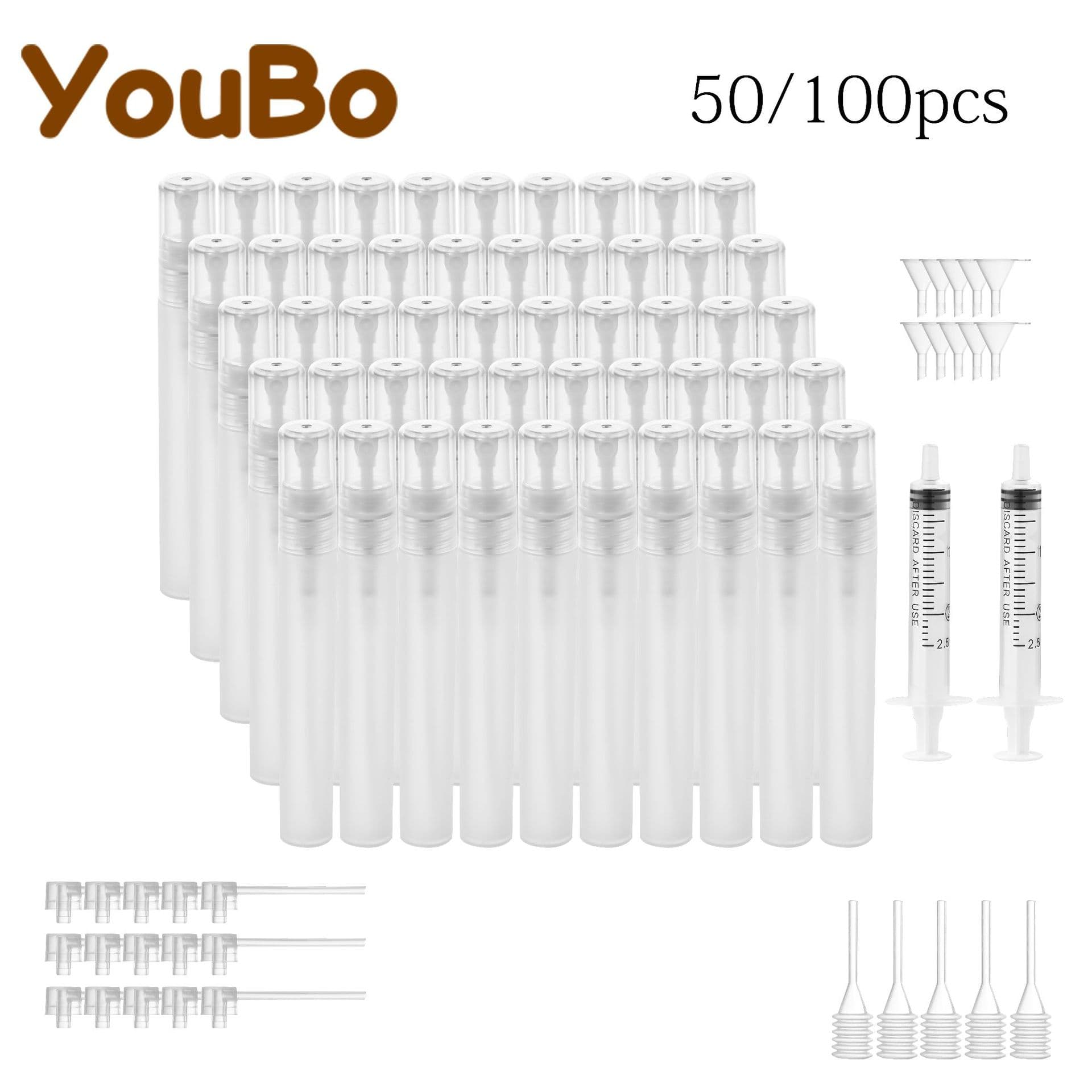Cross-border spot boxed 5ml8ml10ml frosted plastic spray bottle perfume bottle sample bottle trial bottling
