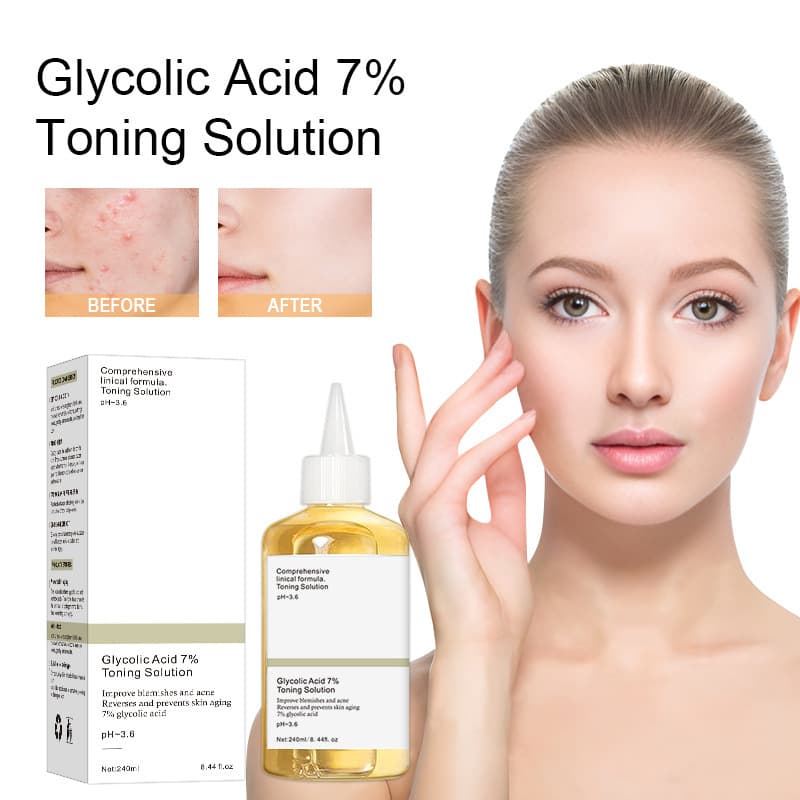 In Stock Cross-Border Supply AHA Toner 7% Glycolic Acid Lotion 240ml AHA Rose Essence