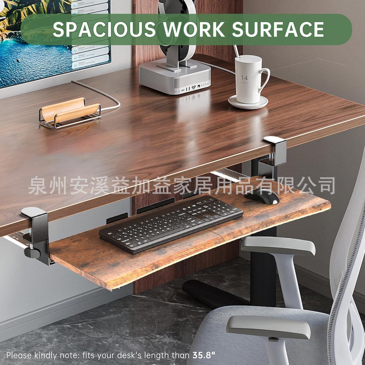 Popular keyboard tray with sliding keys, no installation required, desktop clip, computer stand, drawer mouse storage rack