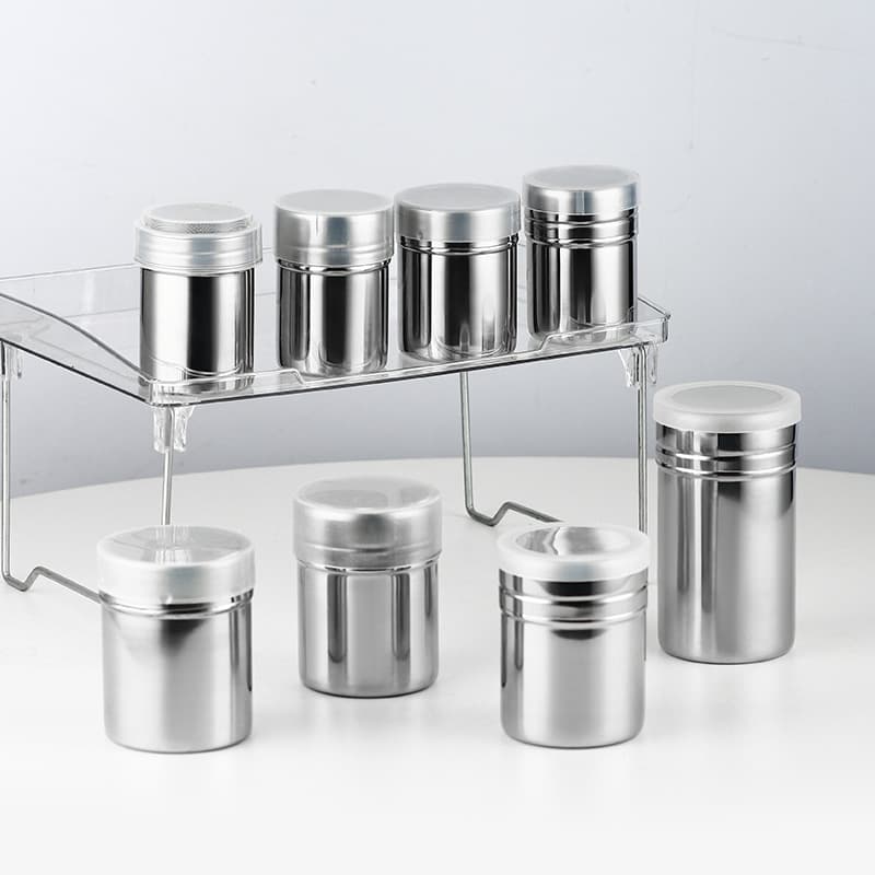 Stainless Steel Mesh Powder Shaker, Fine Mesh with Lid, for Cocoa Powder, Pepper, and Coffee Dusting