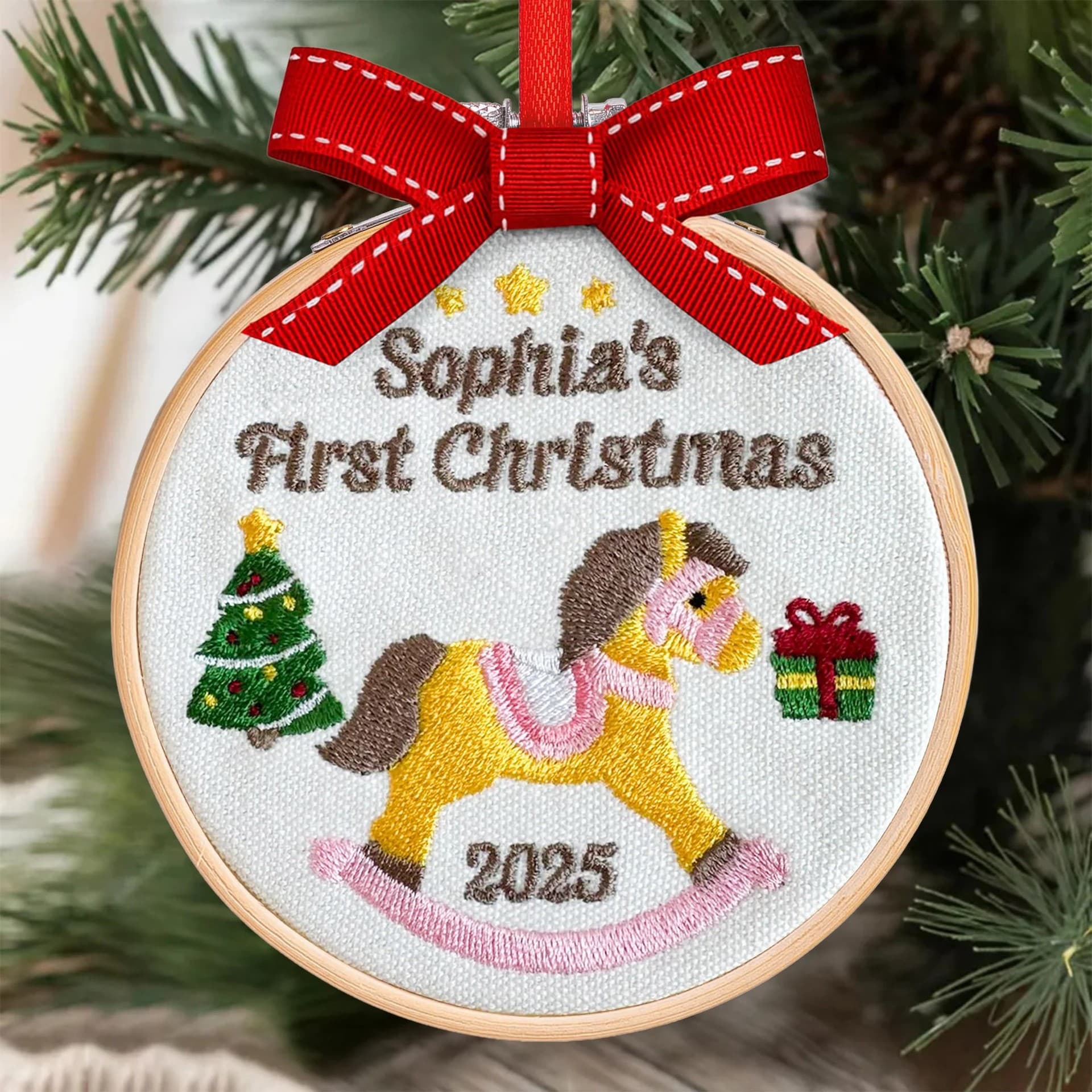 Cross-border independent site hot-selling Christmas pattern embroidery DIY frame pet Christmas gift custom-made