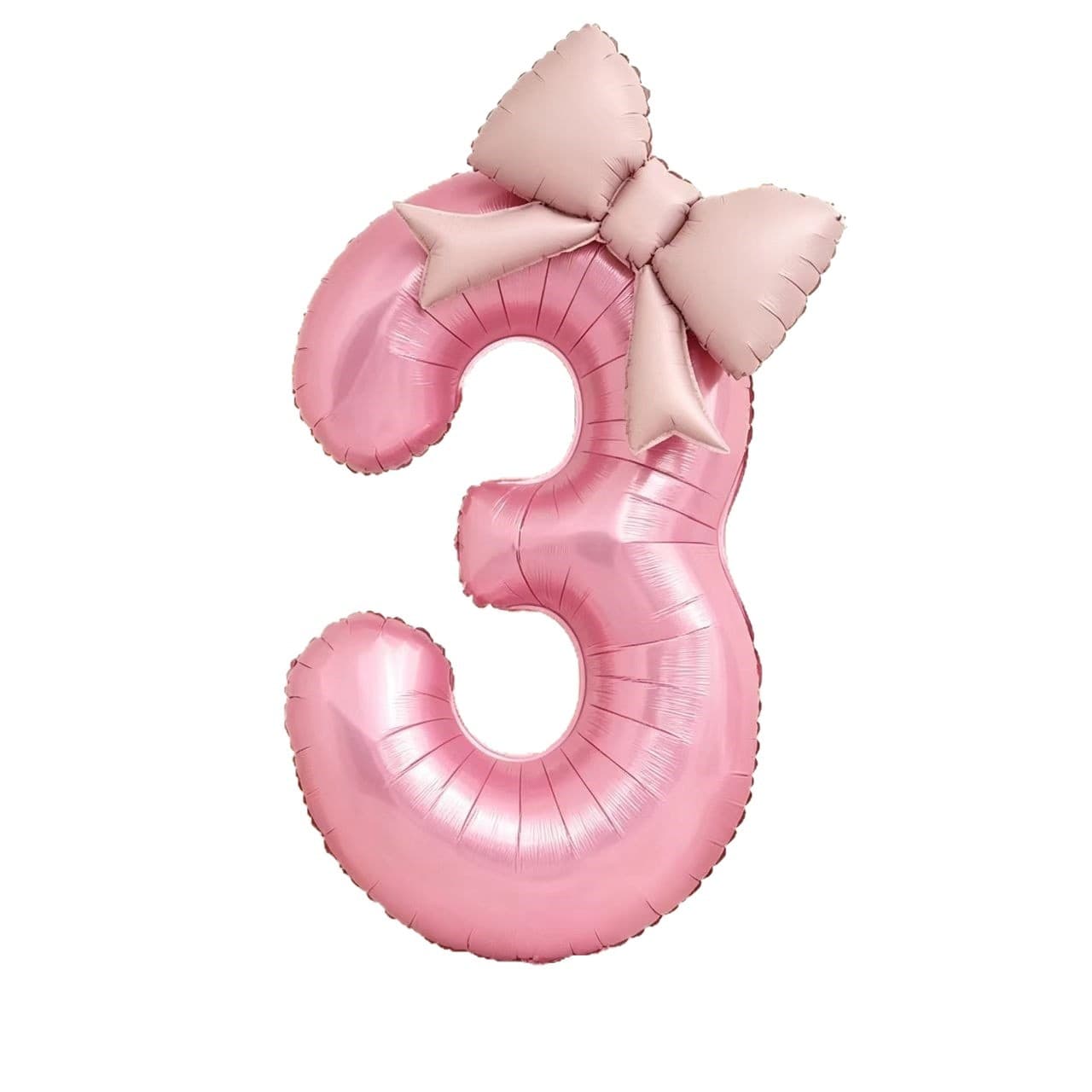 40-inch Pink Bow Number Balloon for Kids' First Birthday Party Decoration, Girl Birthday Setup Photo Prop