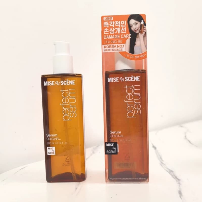 Amore Mise-en-scene Hair Oil Treatment for Damaged, Dry, Frizzy Hair, Smoothing and Nourishing Curly Hair, 200ml