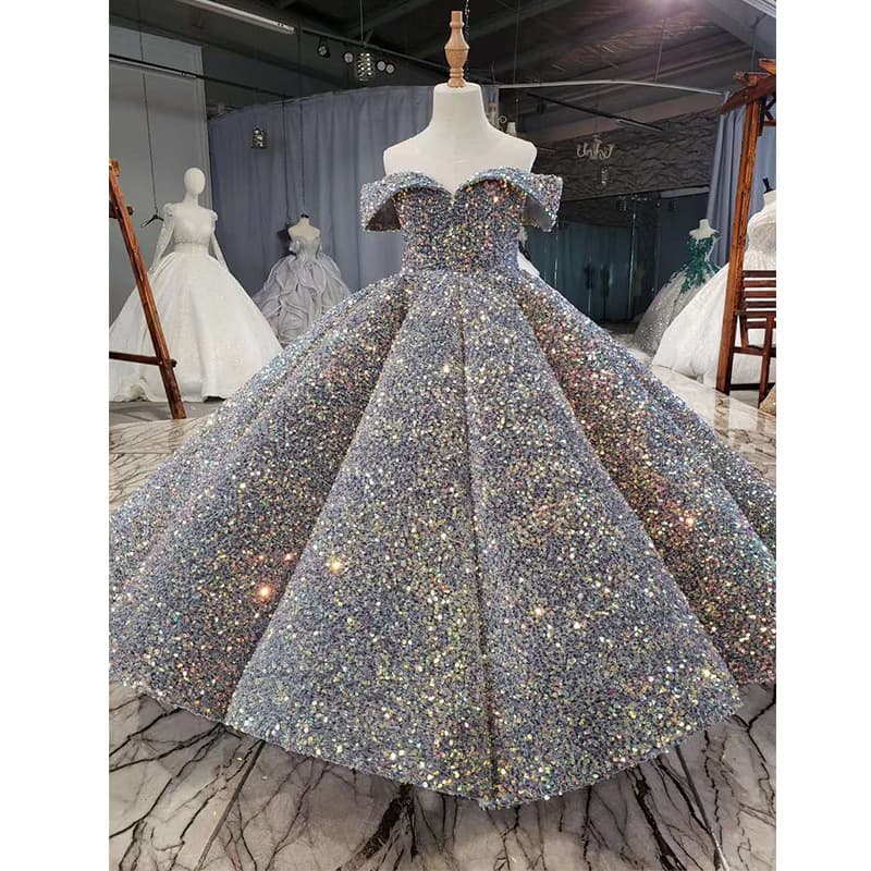 New Children's Runway Dress Princess Gown, Tulle Tutu, Elegant Little Host Piano Performance Sequined Kids' Formal Wear