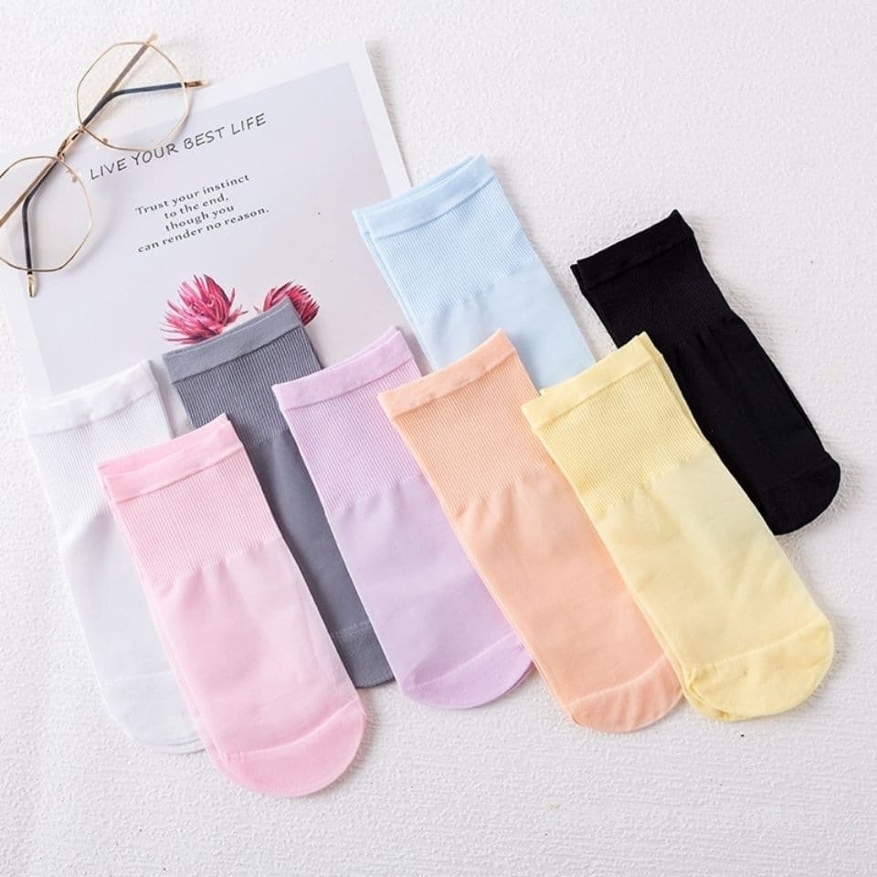 Children's Thin Socks [Anti-Run Socks] New Wire Socks Anti-Run Durable Double Anti-Odor Breathable Simple
