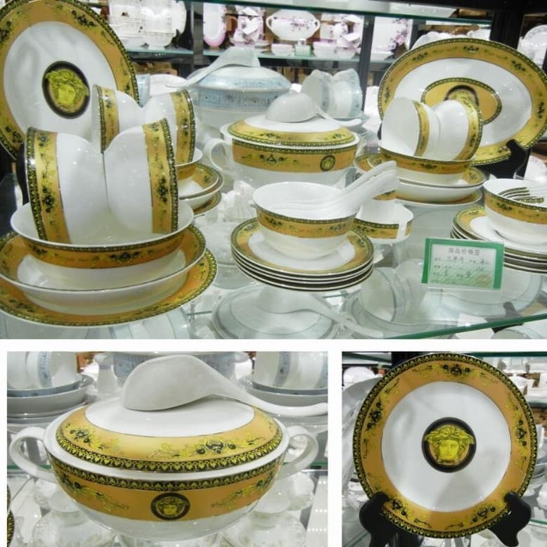 Clearance Sale Ceramic Bowls Plates Tableware Household Bone China Dinnerware Set Bowls Chopsticks Rice Bowls Ceramic Plates Set