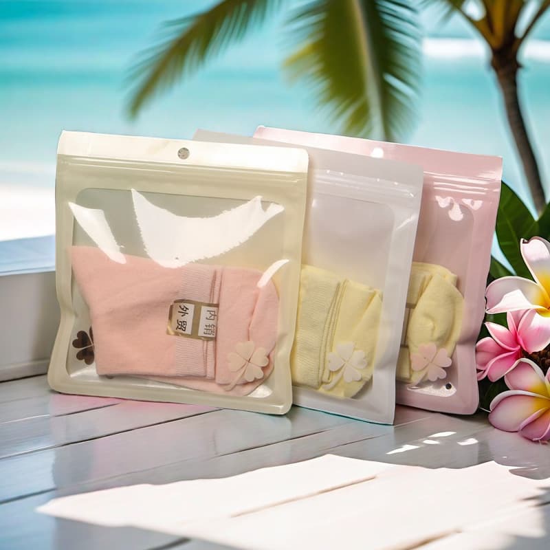 Children's socks packaging bag underwear mask ziplock bag baby socks pantyhose transparent bag underwear bag