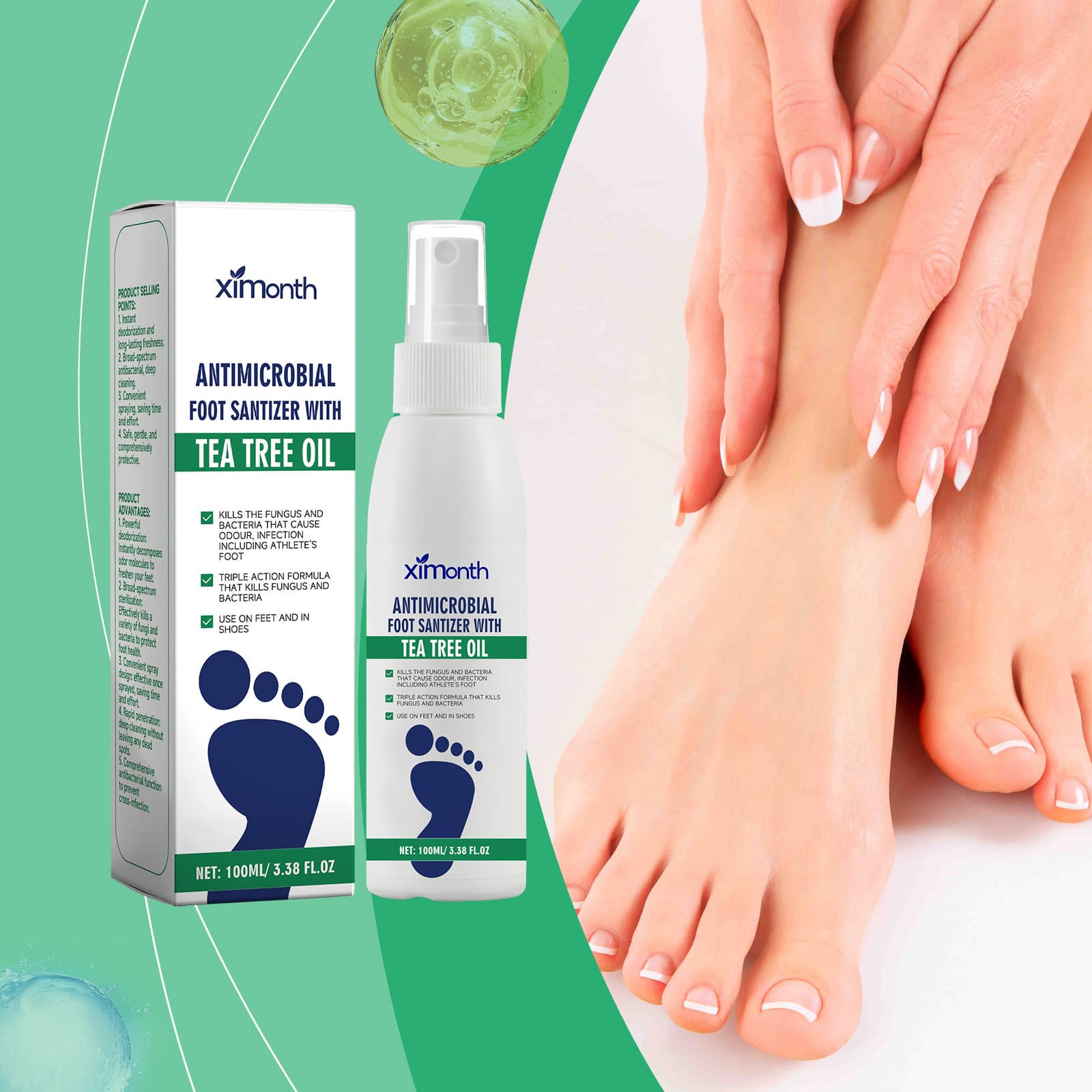 XIMONTH Foot Care Lotion for Dryness, Deodorizing, Heel Moisturizing, and Odor Removal Repair