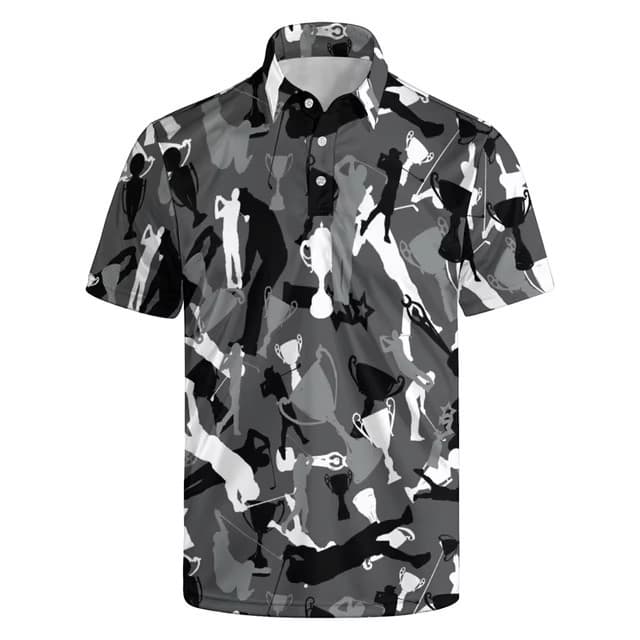 Fashionable and Fun 3D Digital Print Men's Summer Personality Butt Polo Shirt 2024 Cross-Border Bestseller