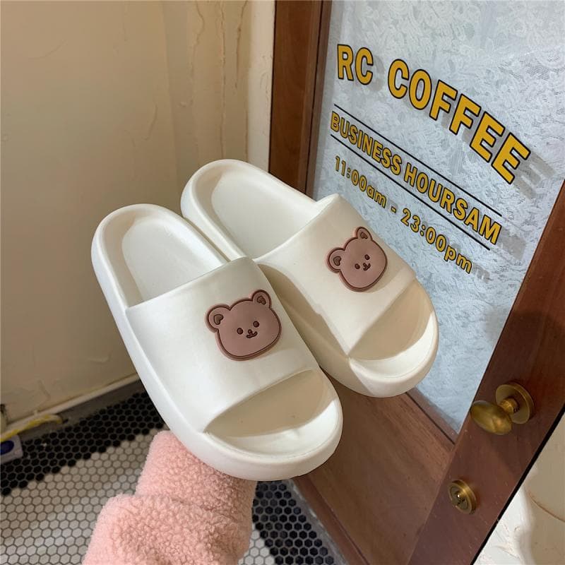 Couples' Japanese-style Cartoon Cute Girly Thick Sole Sandals for Men and Women, Summer Indoor Home Use and Outdoor Wear