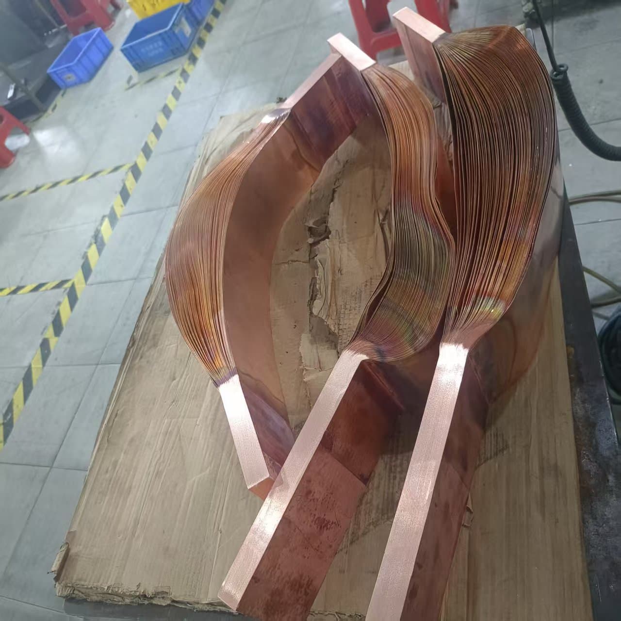 Polymer Welded Copper Busbar - Copper Sheet Soft Connection - Layered Pressure Welded Copper Strip Soft Connection