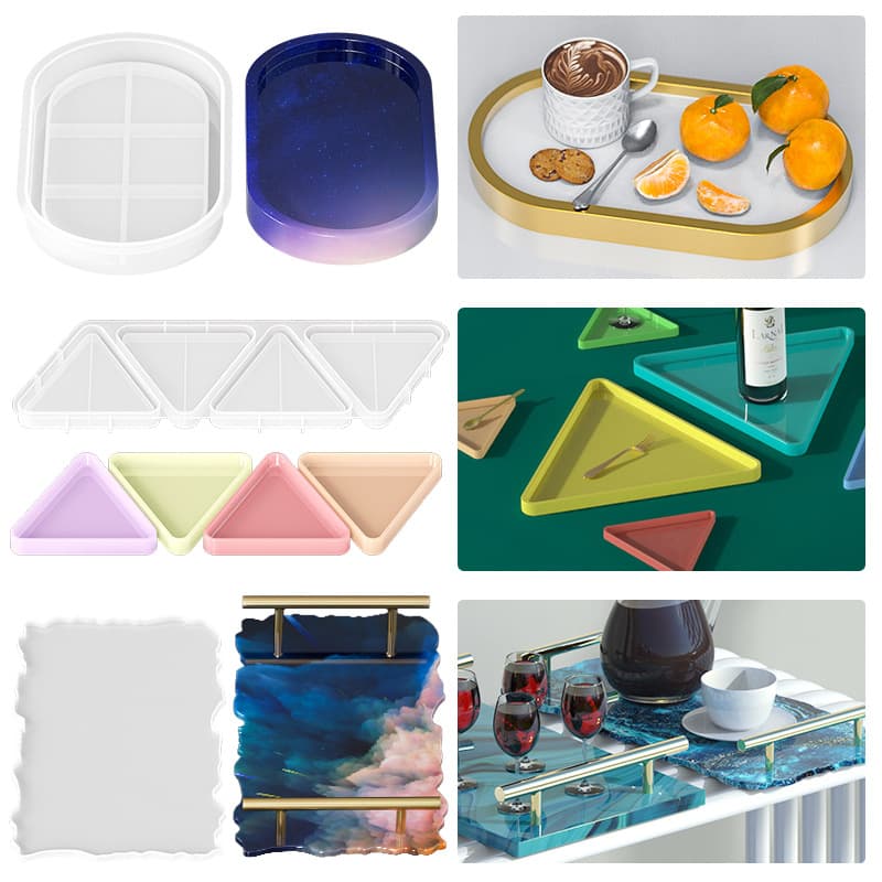 33-Piece Resin Casting Mold Set for DIY Fruit Tray, Plate, and Serving Dish Silicone Mold