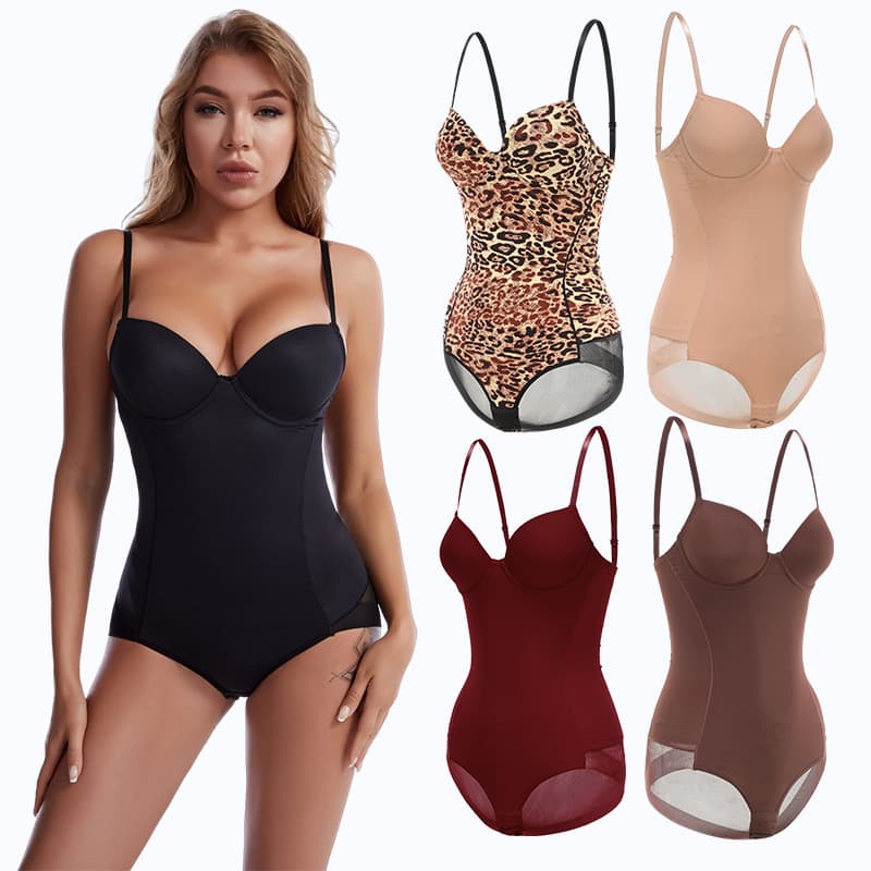 Shaping Bodysuit Women's Slimming Full Body Shaper Nylon Lycra Fabric Scoop Neck Design Firm Control Panty Style Shaper