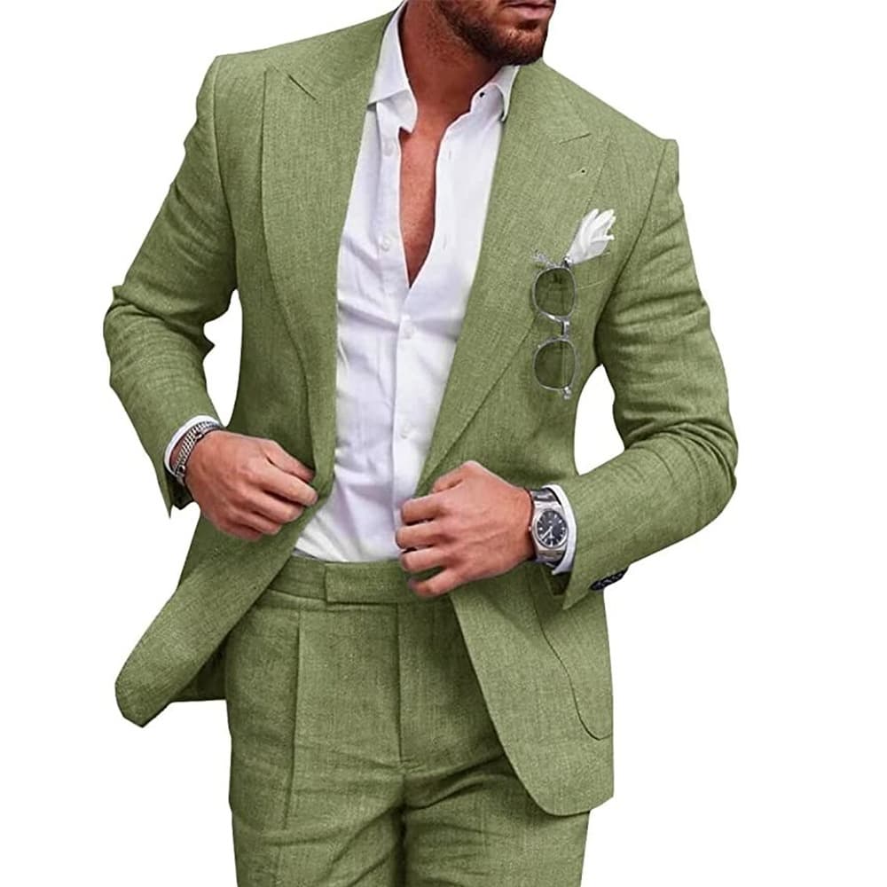 2026 Cross-border Trade New Two-button Digital Print Suit Set Two-piece Custom Suit Men's Set