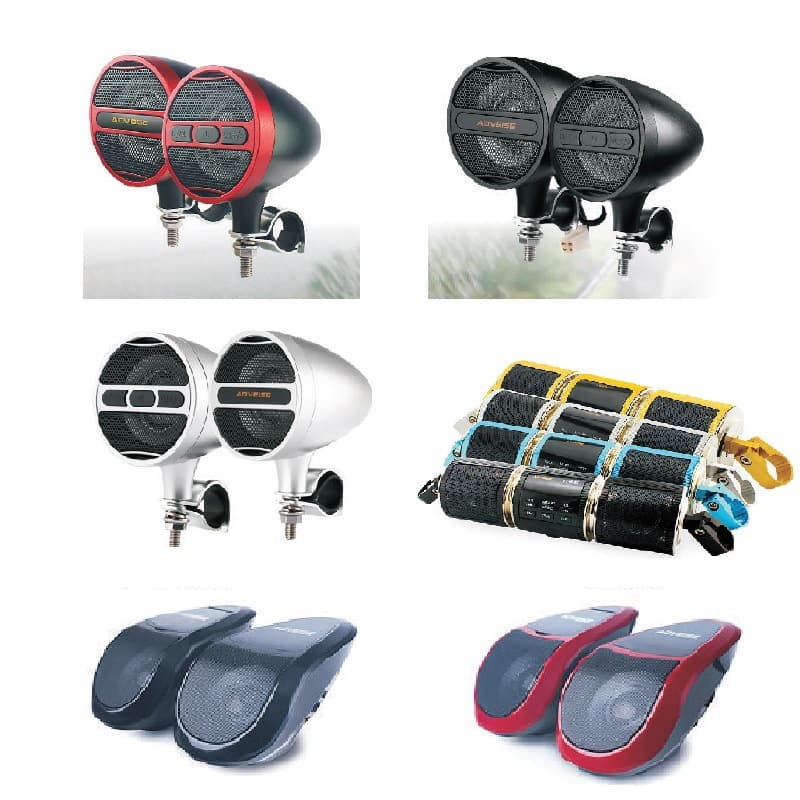 Cross-border Supply Motorcycle Audio MP3 Bluetooth Radio with Light Modified Scooter Electric Vehicle Speaker Amplifier