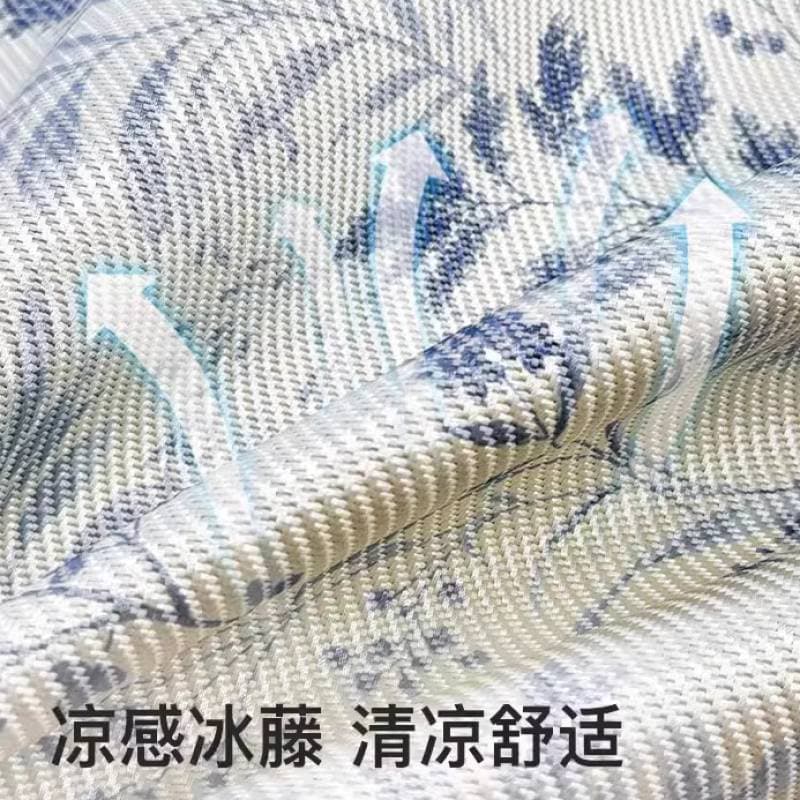 New Ice Silk Cooling Mat Summer 2025 New Rattan Mat Single Dormitory Rattan Bamboo Mat Grass Mat Dual Use Winter and Summer