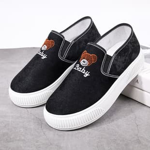 Autumn New Canvas Women's Shoes, Internet Celebrity Ins Versatile Flat Cloth Shoes, Single Shoes, Fashion Casual Student Board Shoes Factory