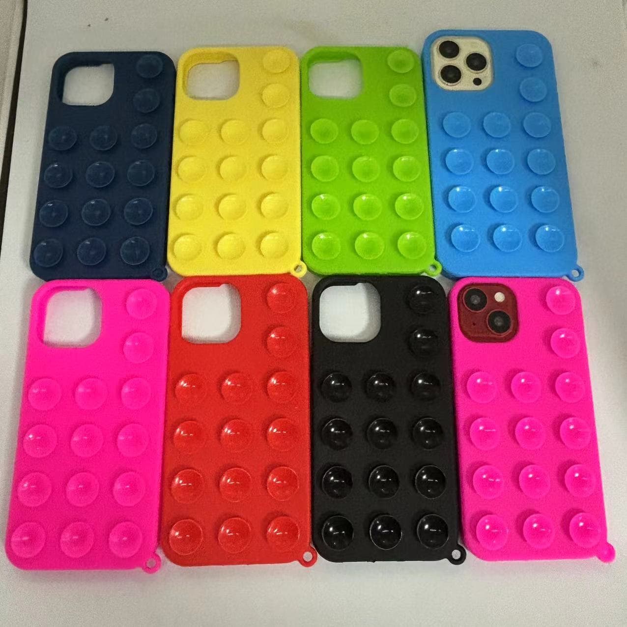 European hot selling silicone suction cup mobile phone case, soft case with large holes, new case suitable for iPhone models