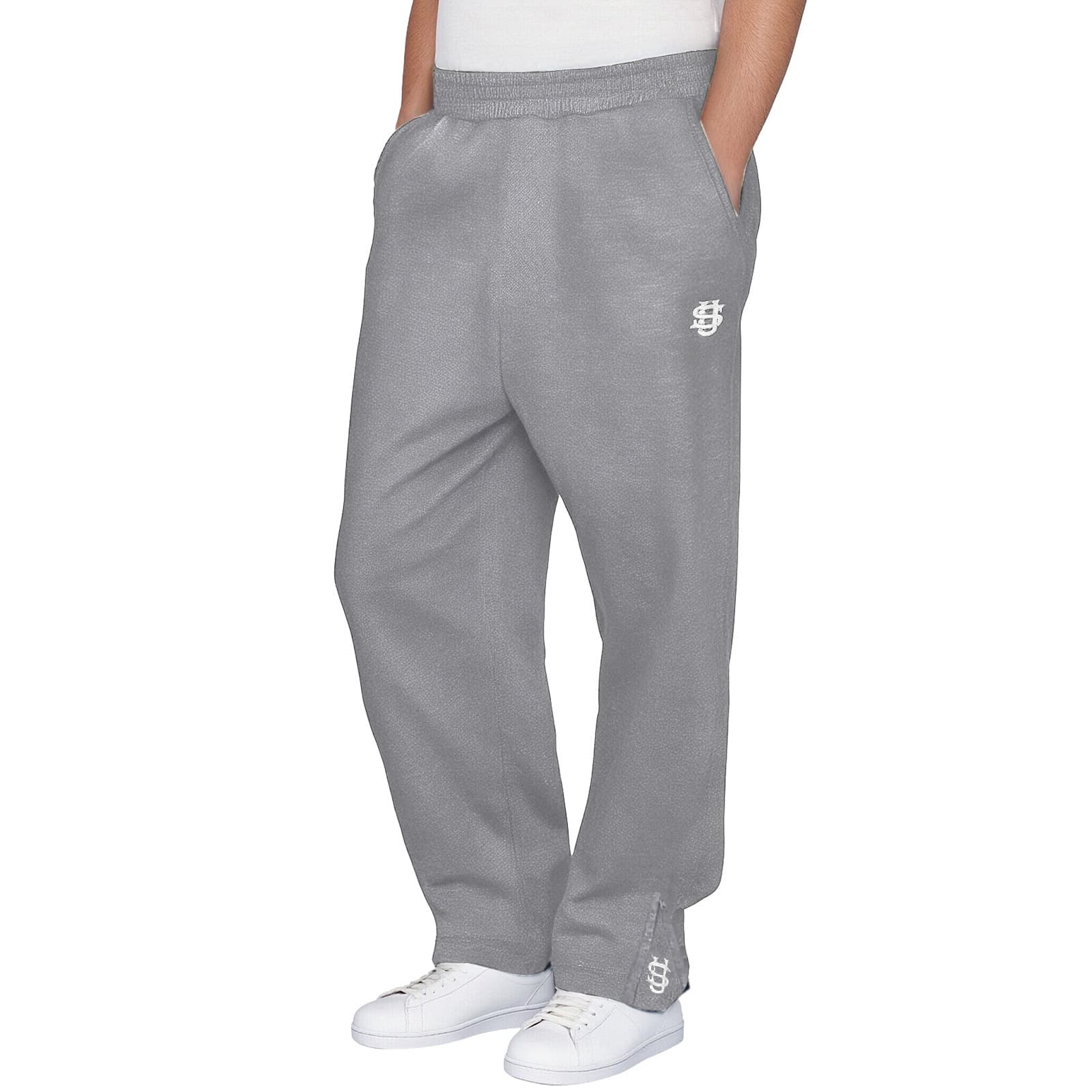 Cross-border European American Retro Y2K Street Trend Hip-hop Casual Elastic Waist Zipper Loose Solid Color Sport Casual Pants