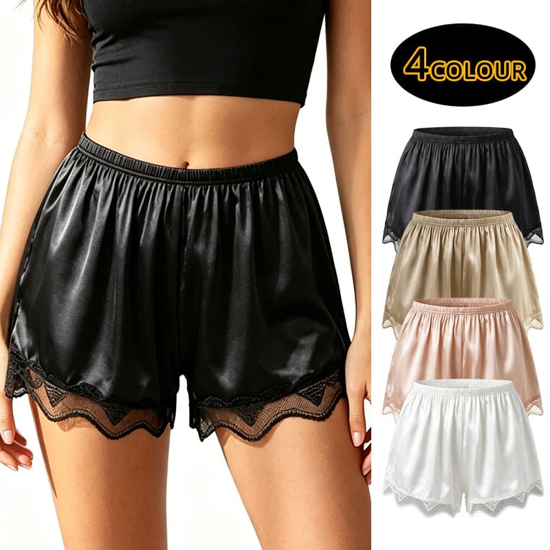 Cross-border factory direct sales jk safety pants wholesale ice silk three-point seamless lace anti-exposure shorts women's summer loose