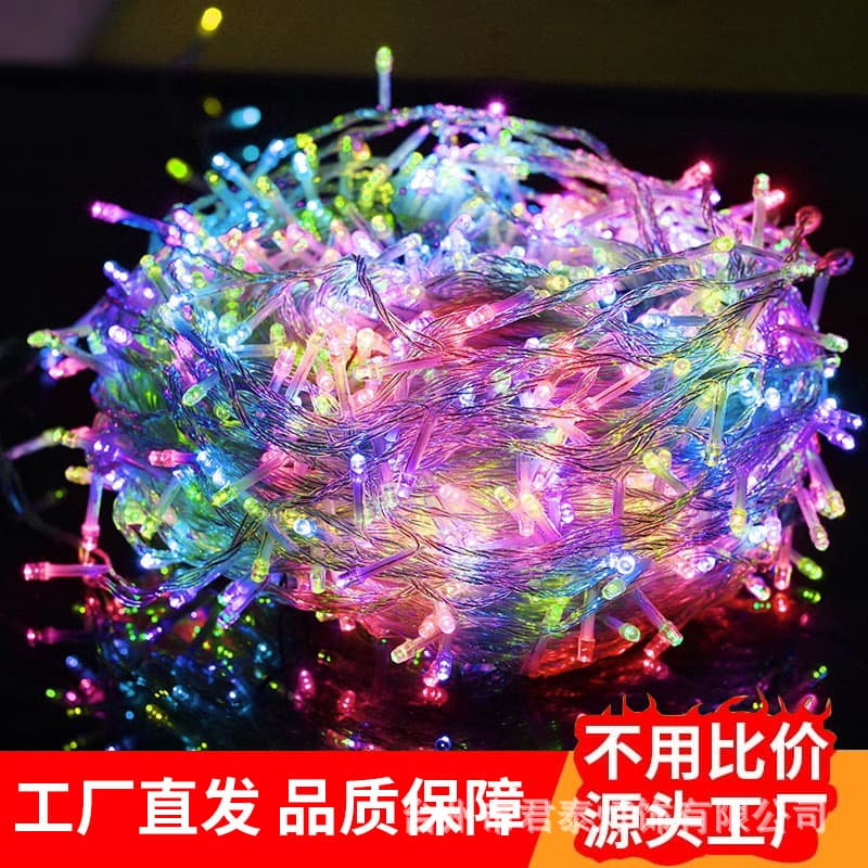 Solar Mini Colorful Twinkle String Lights Christmas Holiday Atmosphere Lights New Year Decoration Outdoor Decoration Lights Wholesale