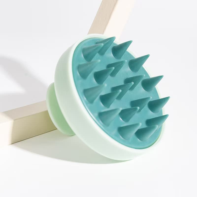 Transparent Silicone Scalp Care Shampoo Brush for Adults, Soft Bristle Massage Brush for Scalp Meridian Care and Cleaning