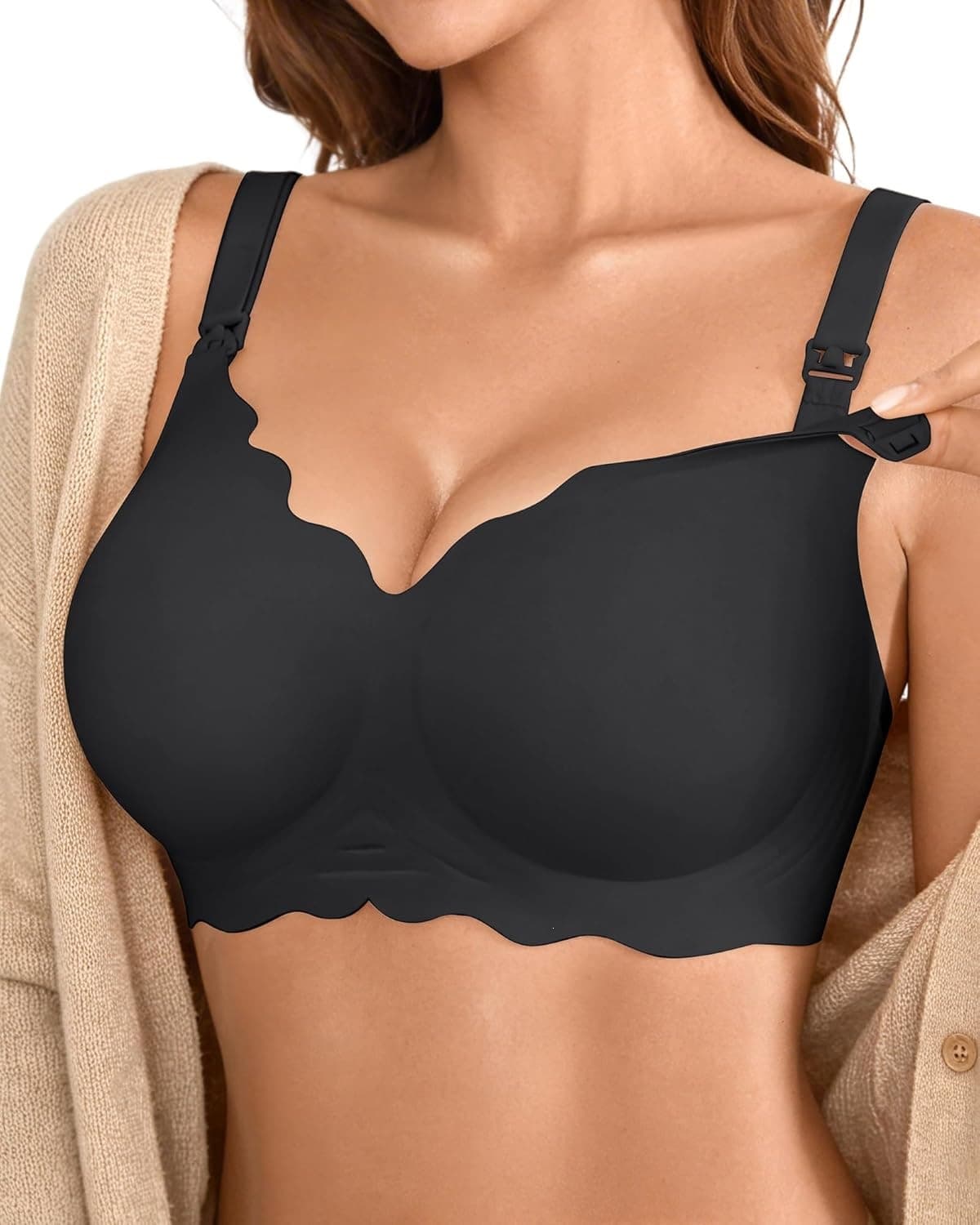 DEANGELMON Maternity Nursing Bra Women Breastfeeding – Jelly Pregnancy Pumping Seamless