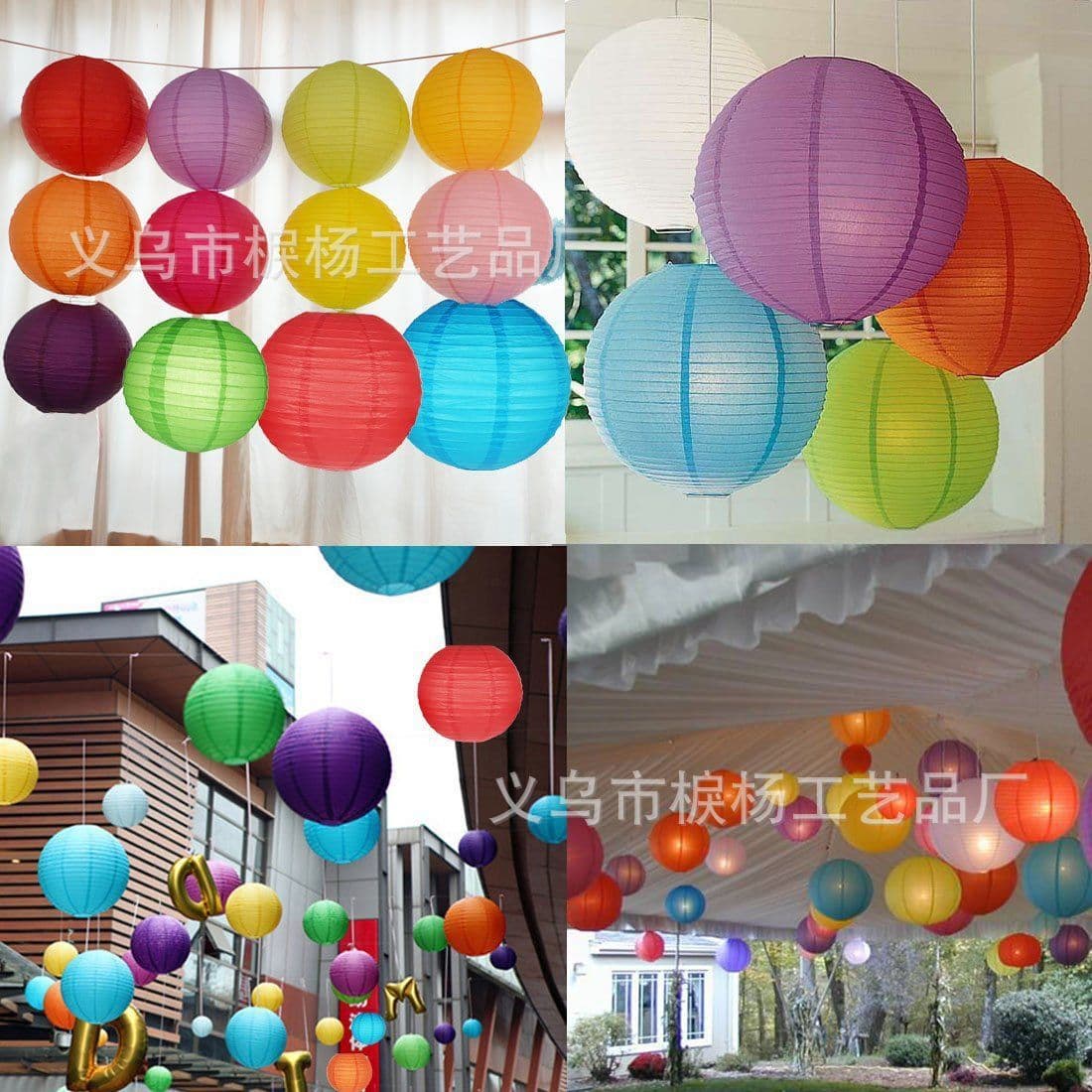 Mid-Autumn Festival, National Day, Paper Lanterns, Wedding Decorations, Colorful Lampshades, Folding DIY, Antique Style, Children's Painting, Handheld Lanterns