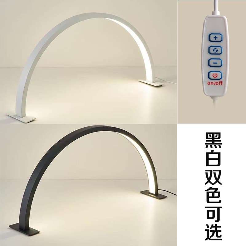 Cross-border Creative LED Desk Lamp Crescent Night Light Bedside Study Lamp Beauty Salon Nail Light Street Stall Light