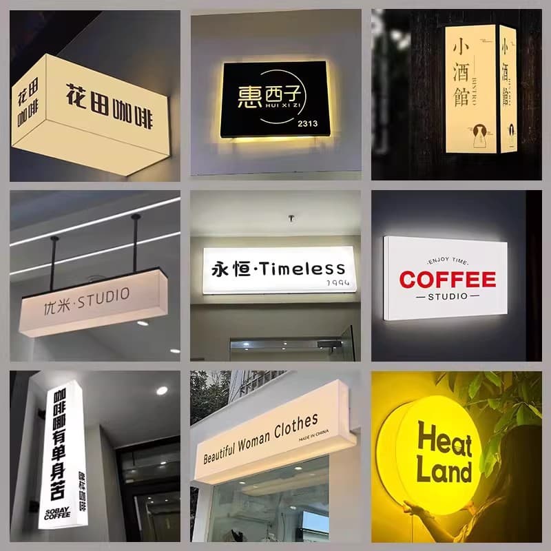 Acrylic Light Box Billboard Shop Front Custom Led Full-Body Illuminated Outdoor Homestay Signboard Light Box