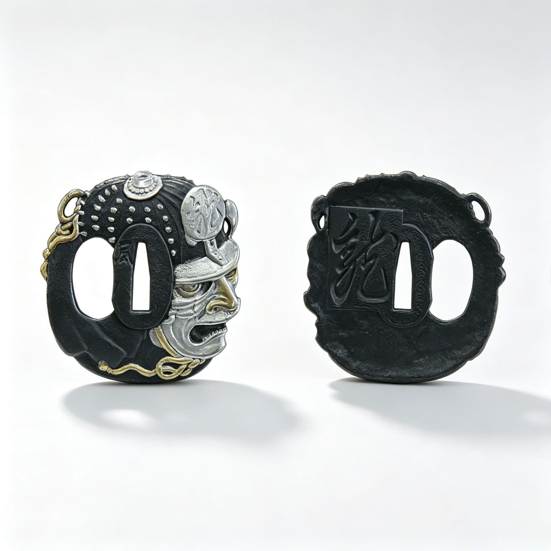 Brass Gold-Plated Japanese Tsuba, Katana and Wakizashi Hand Guard, Sword Decorative Fittings, Wholesale