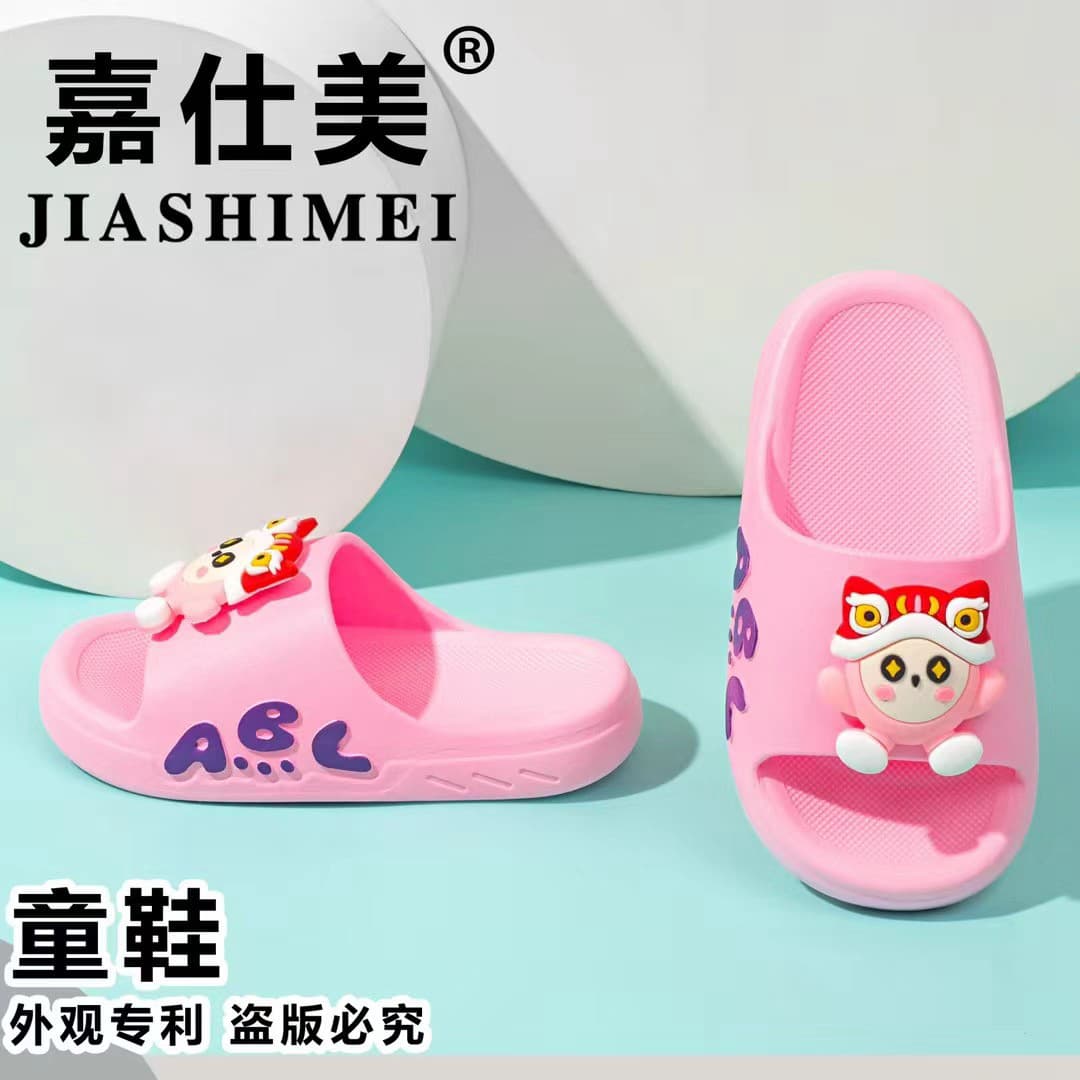 Children's Summer Slippers for Girls, Cartoon 3D Plush Animal Design, Cute and Breathable for Home and Bathroom, Soft Sole for Toddlers and Boys