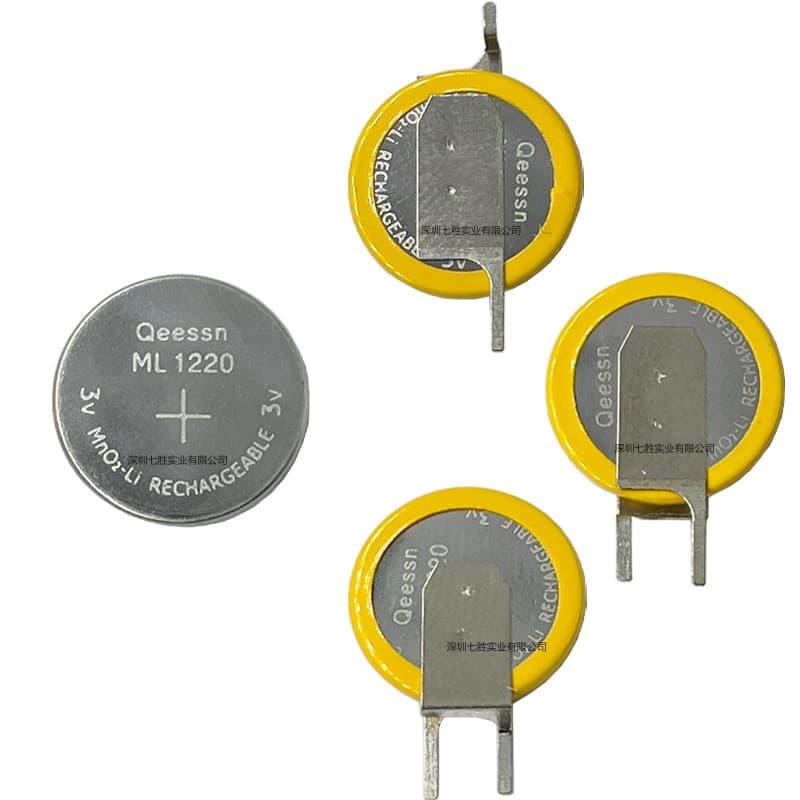 Qeessn ML1220 3V computer motherboard rechargeable battery recorder clock backup power button battery